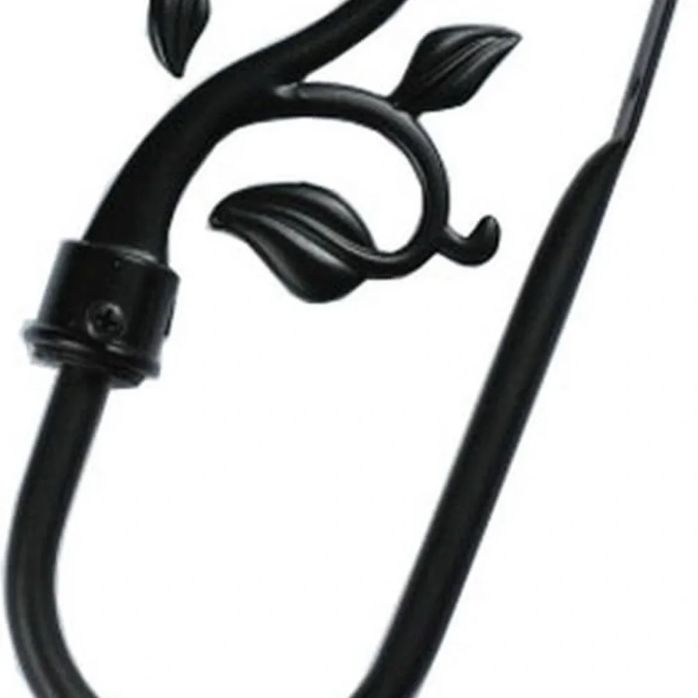 Stylish Black Leaf Wall Drapery Curtain Holdback Tieback Hooks Set of 2